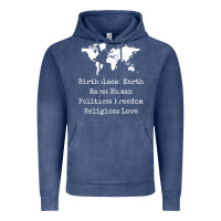 Vintage Denim birthplace earth race human politics freedom religion love t shirt Vintage Hoodie - longCreatives