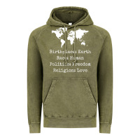 Vintage Olive birthplace earth race human politics freedom religion love t shirt Vintage Hoodie - longCreatives