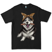 Black alaskan husky with bandeau Premium Tee - texasbilliewilder