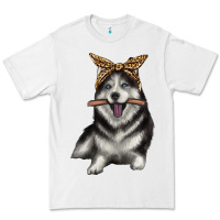 White alaskan husky with bandeau Premium Tee - texasbilliewilder