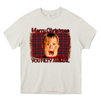 Cream Merry Christmas You Filthy Animal Heavy Core Tee - Bettercallsaul
