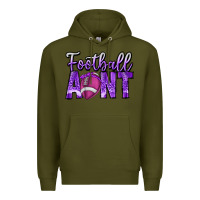 Army Green football aunt Premium Hoodie - CowhideDigitalArt