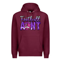 Burgundy football aunt Premium Hoodie - CowhideDigitalArt