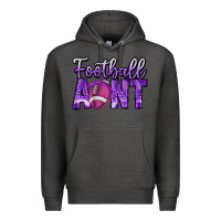 Charcoal Heather football aunt Premium Hoodie - CowhideDigitalArt