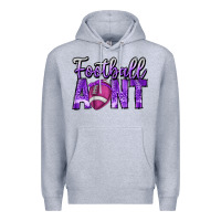 Heather Grey football aunt Premium Hoodie - CowhideDigitalArt