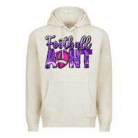 Oatmeal Heather football aunt Premium Hoodie - CowhideDigitalArt