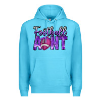 Ocean Blue football aunt Premium Hoodie - CowhideDigitalArt