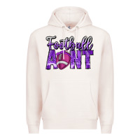 Pale Pink football aunt Premium Hoodie - CowhideDigitalArt