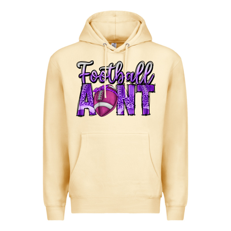 Football Aunt Premium Hoodie by CowhideDigitalArt | Teevron