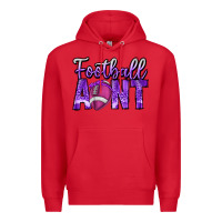 Red football aunt Premium Hoodie - CowhideDigitalArt