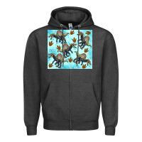 Charcoal Heather spinosaurus Zipper Hoodie - Artiststas