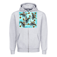 Heather Grey spinosaurus Zipper Hoodie - Artiststas