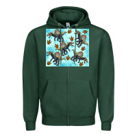 Sports Green spinosaurus Zipper Hoodie - Artiststas
