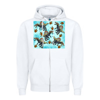 White spinosaurus Zipper Hoodie - Artiststas