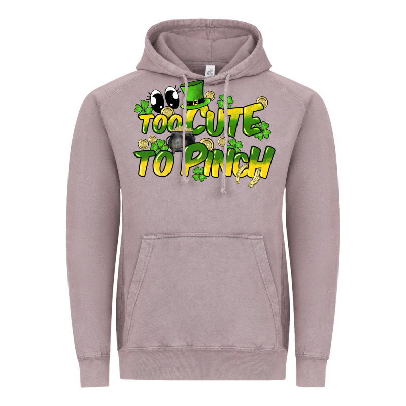 Too Cute To Pinch St. Patrick's Day Vintage Hoodie by HowdyJamesFarm | Teevron