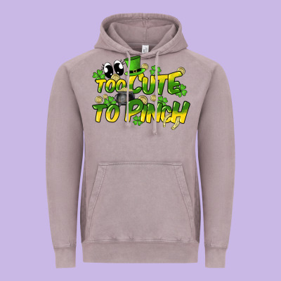 Too Cute To Pinch St. Patrick's Day Vintage Hoodie Designed By Howdyjamesfarm