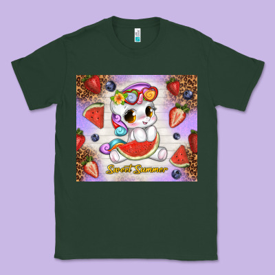 Sweet Summer Cute Unicorn Classic Tee Designed By Tumblerdesignbyshophia