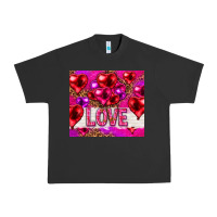 Pigment Black love heart shaped balloons tumbler hjf Urban Heavy Tee - HowdyJamesFarm
