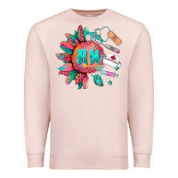 Pale Pink western registered nurse  medical instruments Premium Sweatshirt - BarkalooDesign