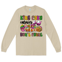 Mushroom king cake calories don't count mardi gras Long Sleeve Tee - OliviaCreatesArt