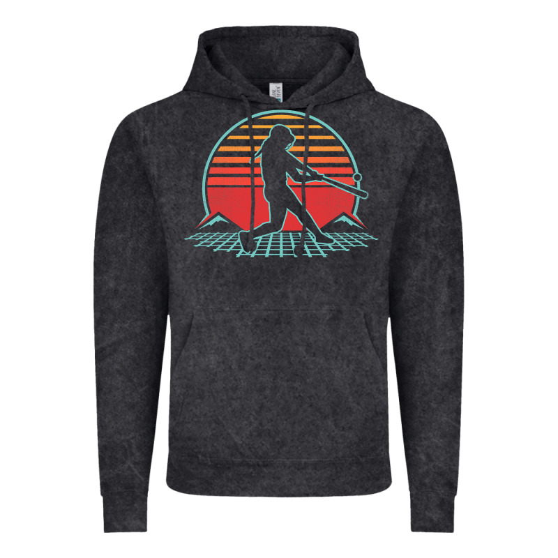 Softball Retro Vintage 80s Style Player Gift Vintage Hoodie by longCreatives | Teevron