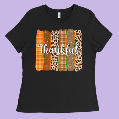 Thankful Brushstrokes Ladies Tee Designed By Texasbilliewilder