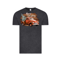 Vintage Black merry christmas truck Vintage Tee - CowGirlArtShop