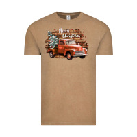 Vintage Coffee merry christmas truck Vintage Tee - CowGirlArtShop