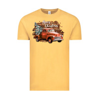 Vintage Mustard merry christmas truck Vintage Tee - CowGirlArtShop