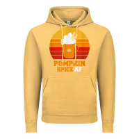 Vintage Mustard pumpkin spice af retro vintage background happy halloween Vintage Hoodie - longCreatives