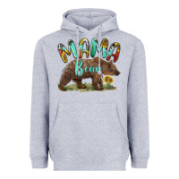 Heather Grey mama bear Heavyweight Hoodie - BarkalooDesign