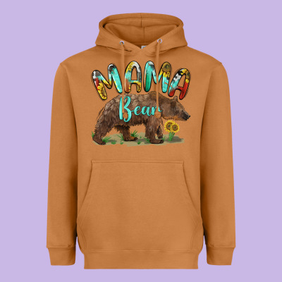 Mama Bear Heavyweight Hoodie Designed By Barkaloodesign