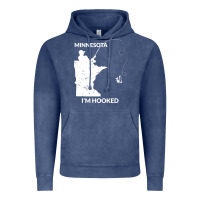 Vintage Denim MN Minnesota Fishing T Gift for Fishermen and Anglers Vintage Hoodie - longCreatives