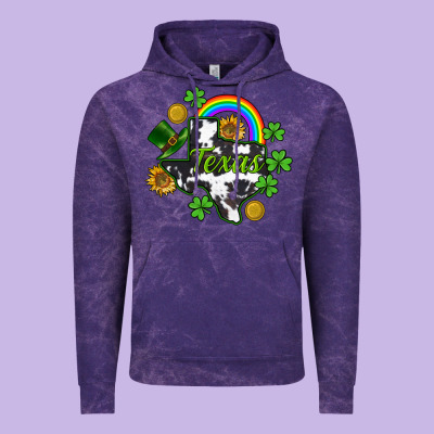Texas Map St. Patrick's Vintage Hoodie Designed By Cowgirlartshop