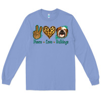 Colony Blue Peace Love Bulldog Long Sleeve Tee - Jasminsmagicworld