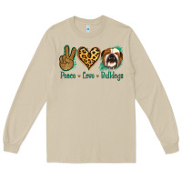 Mushroom Peace Love Bulldog Long Sleeve Tee - Jasminsmagicworld