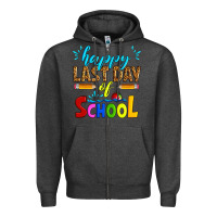 Charcoal Heather happy last day of school Zipper Hoodie - Artiststas