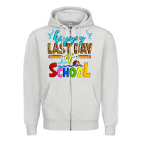 Dove Grey happy last day of school Zipper Hoodie - Artiststas