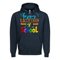 Navy happy last day of school Zipper Hoodie - Artiststas