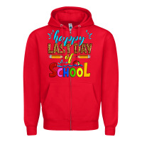 Red happy last day of school Zipper Hoodie - Artiststas