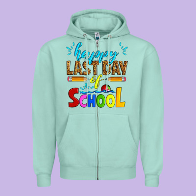 Happy Last Day Of School Zipper Hoodie Designed By Artiststas