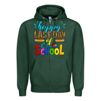 Sports Green happy last day of school Zipper Hoodie - Artiststas