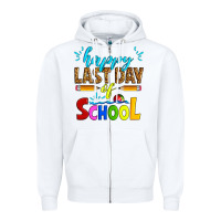 White happy last day of school Zipper Hoodie - Artiststas