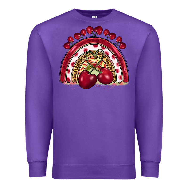 Cherry Rainbow Premium Sweatshirt by BarkalooDesign | Teevron