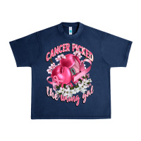 Navy cancer picked the wrong girl Urban Heavy Tee - CowGirlArtShop