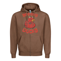 Chestnut spooky devil rubber duck halloween Zipper Hoodie - longCreatives