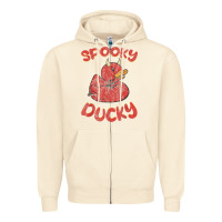 Sandshell spooky devil rubber duck halloween Zipper Hoodie - longCreatives