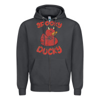 Smoke spooky devil rubber duck halloween Zipper Hoodie - longCreatives