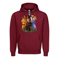 Burgundy surprise!  scooby dog with friends funny halloween Zipper Hoodie - longCreatives