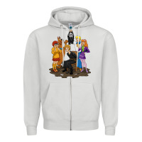 Dove Grey surprise!  scooby dog with friends funny halloween Zipper Hoodie - longCreatives